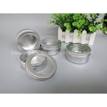 Aluminum Container with Window Lid for Candle Packaging (PPC-ATC-013)